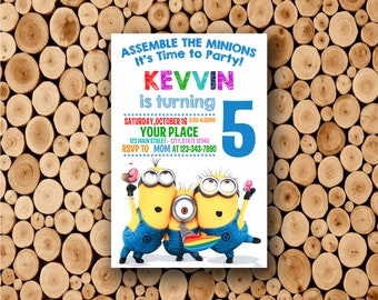 minions invitation save the date minions characters etsy