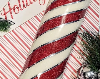 Candycane tumbler // personalized glitter tumbler // Christmas mug // winter tumbler // peppermint swirl // custom gift
