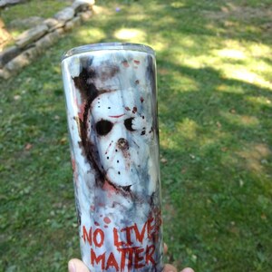 Horror movie tumbler, personalized Halloween tumbler, custom tumbler