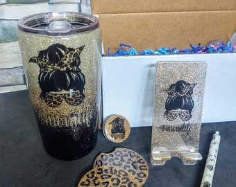 Mom tumbler // Tumbler gift box // mom life //mom gift box // glitter tumbler // gift box