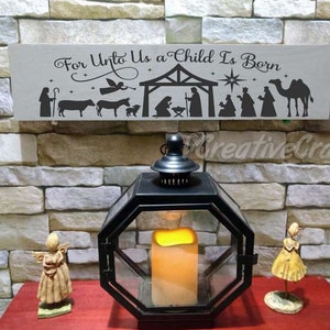 Nativity scene 21&quot; wood sign