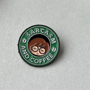 Daria Enamel Pin | sarcasm | coffee | mtv | 90s | y2k | nostalgia | retro | 80s | patches | accessories | jewelry | funny