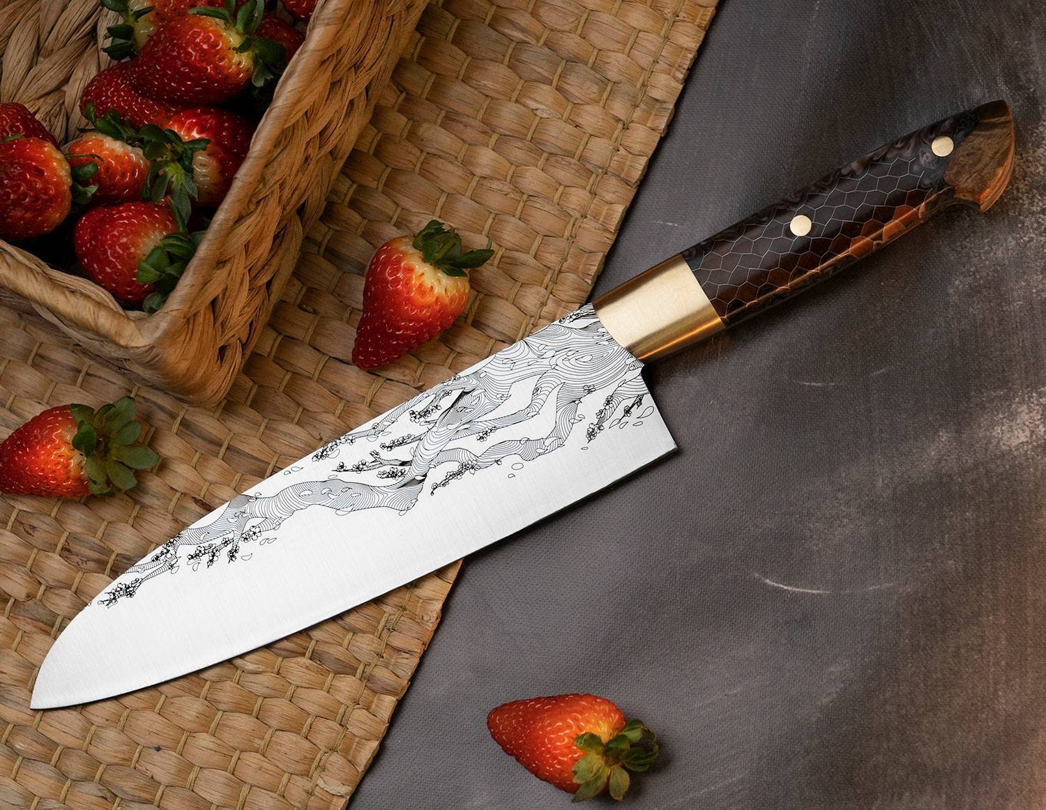 Handmade chef knife japanese kitchen knife gyuto cooking knife Etsy