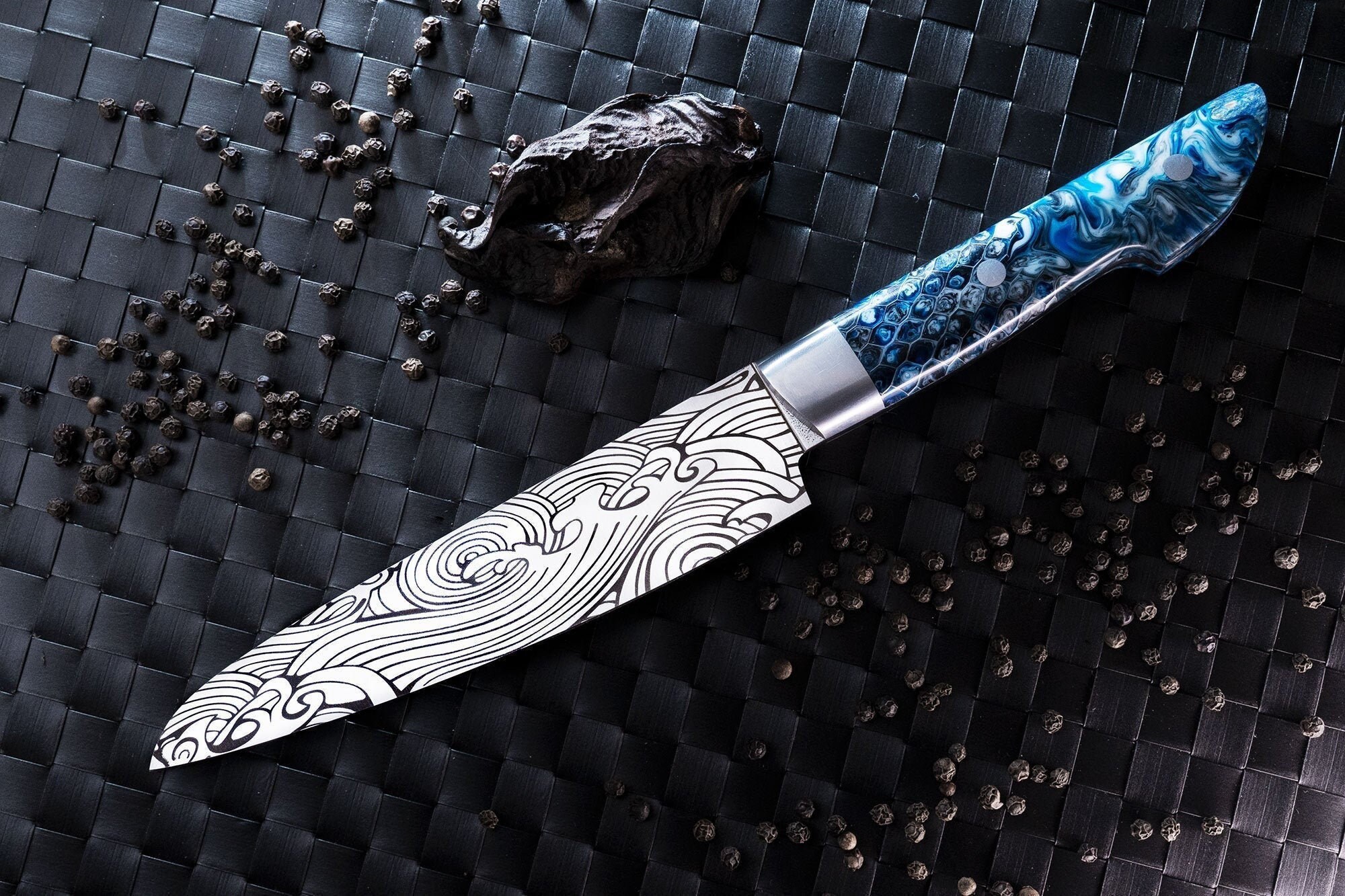 Handmade engraved chef knife cute kitchen knife Etsy