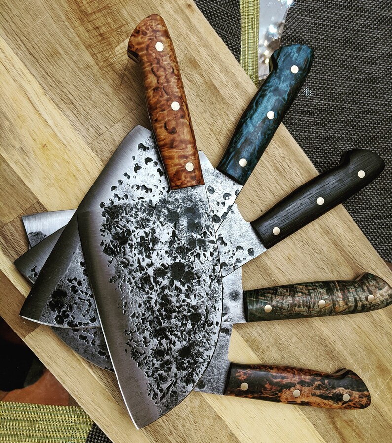 Handmade serbian knife blank diy hand cleaver knife Etsy