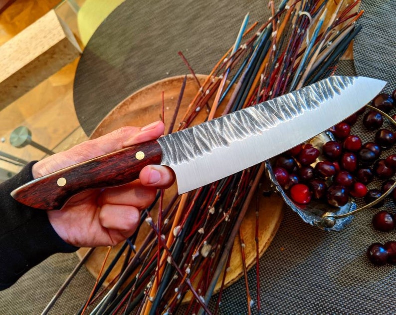 Handmade bunka chef knife hand knife kitchen knife Etsy