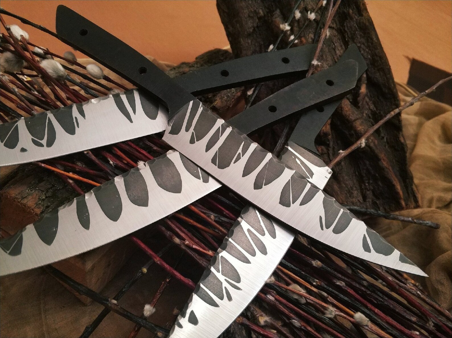 Steak knife blank kitchen utility knife handmade hand Etsy