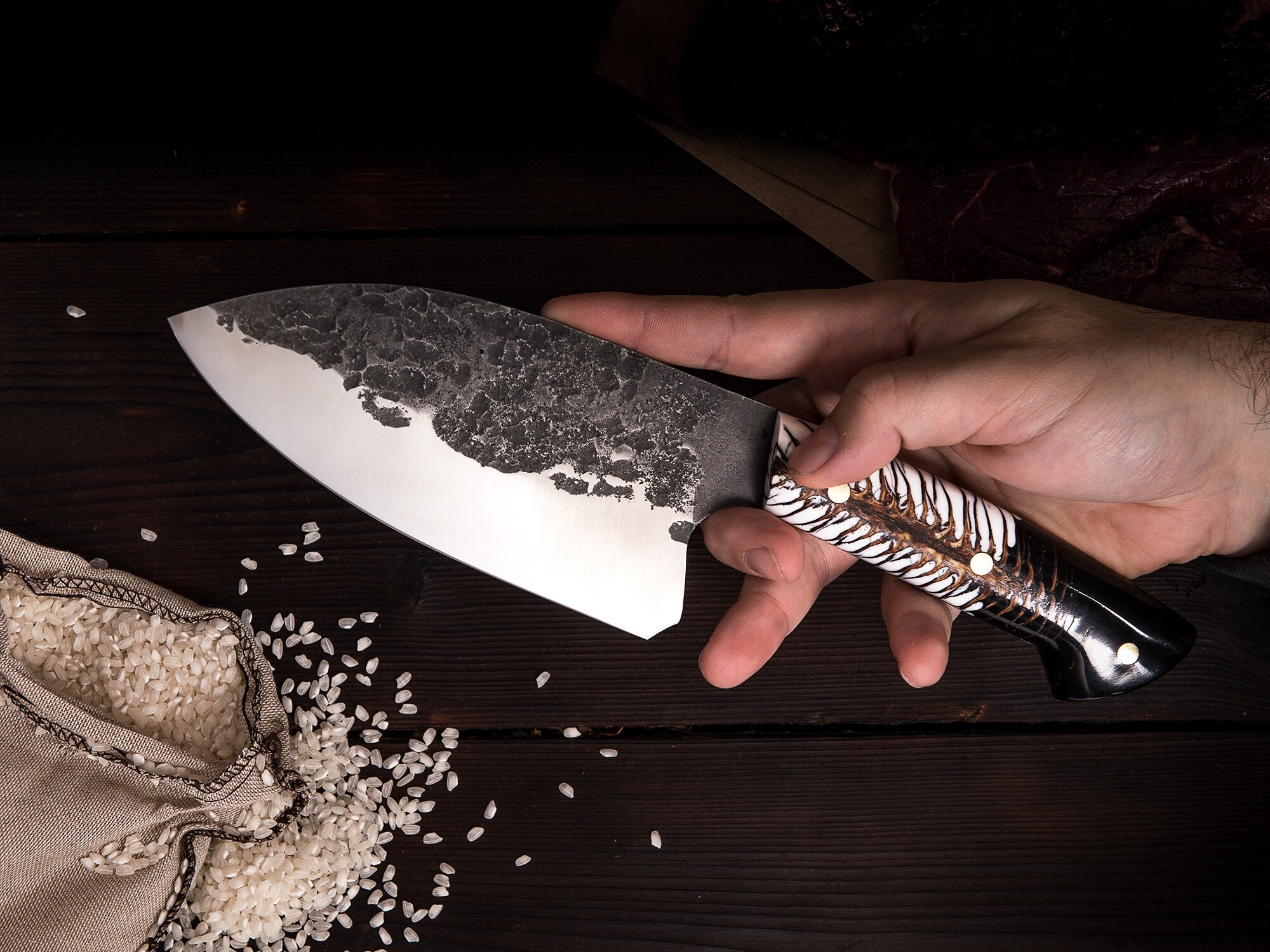 Knife Scales Stabilized WHITE Composite Pine cone knife handle Etsy