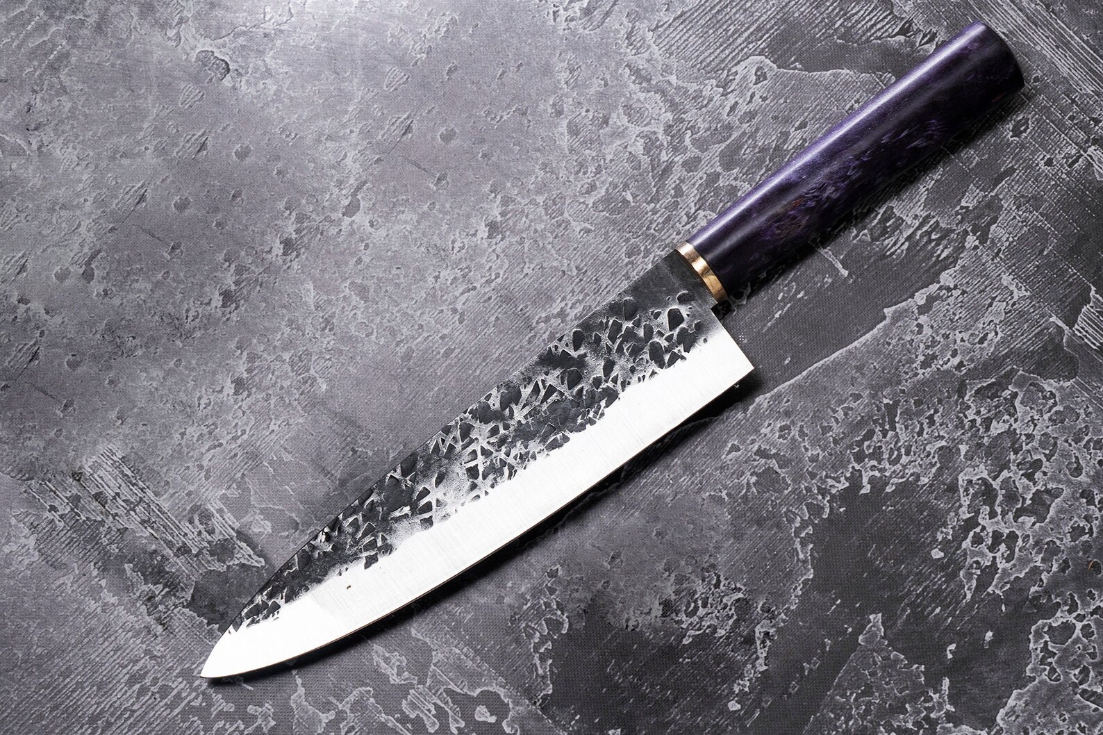 Handmade chef knife engraved knife gyuto hand knife Etsy