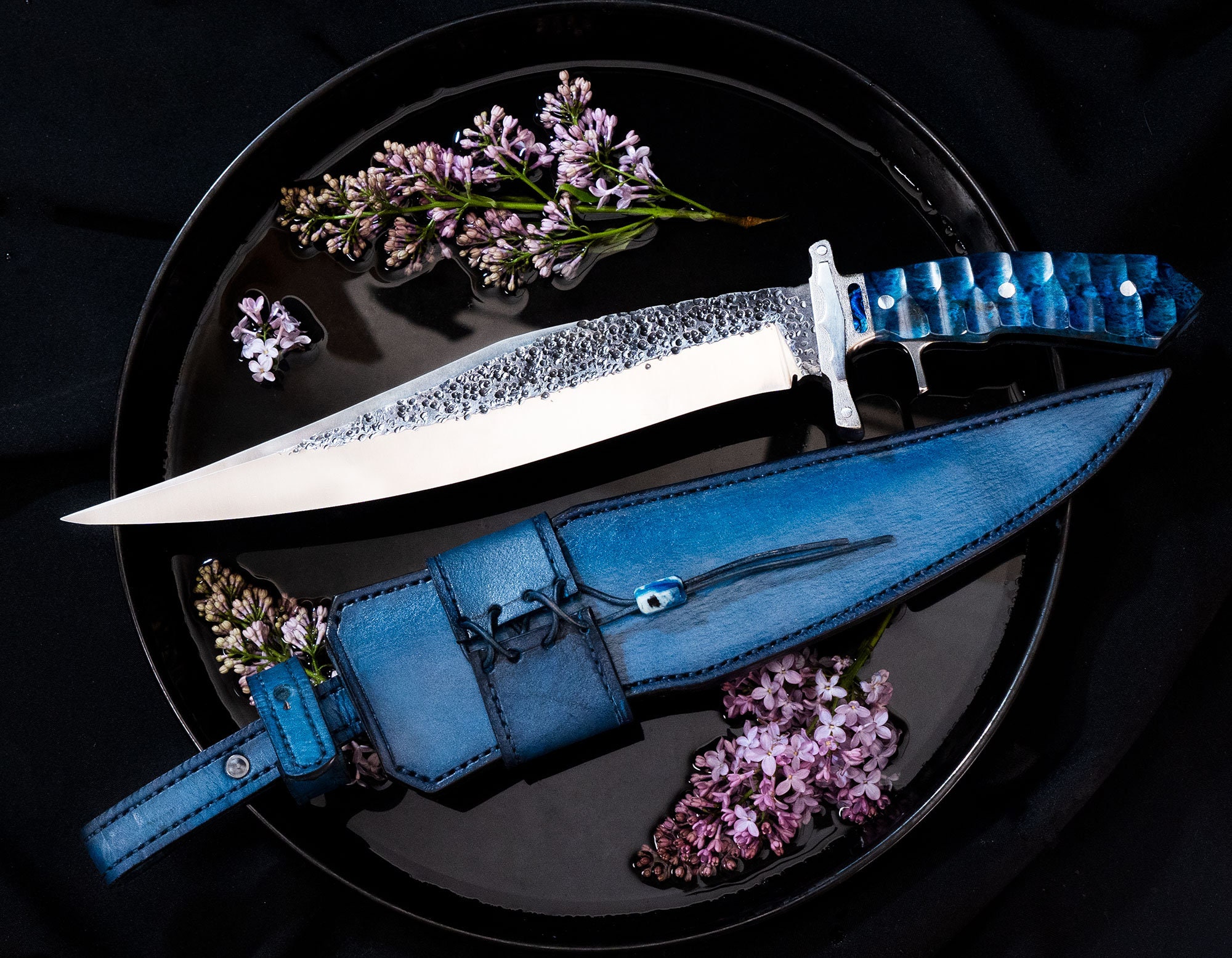 Handmade bowie knife hunting knife engraved knife hand Etsy