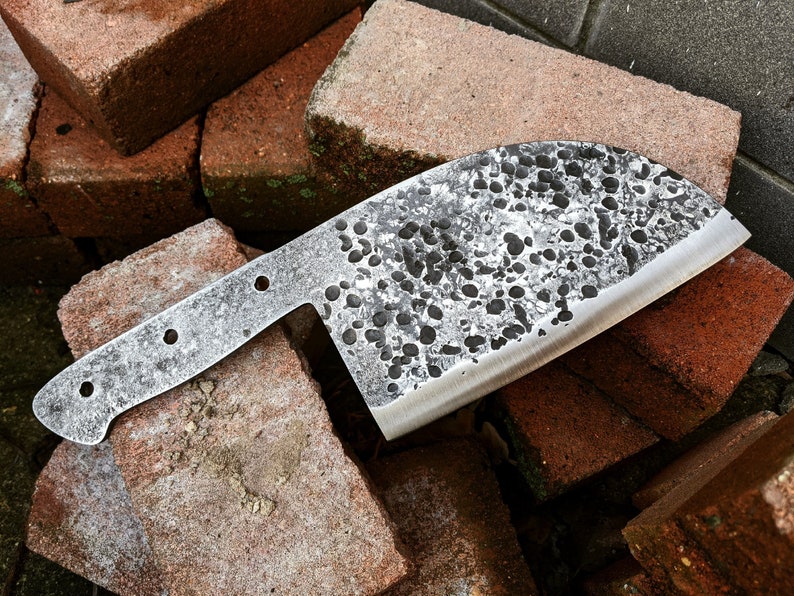 Handmade serbian knife blank diy hand cleaver knife Etsy