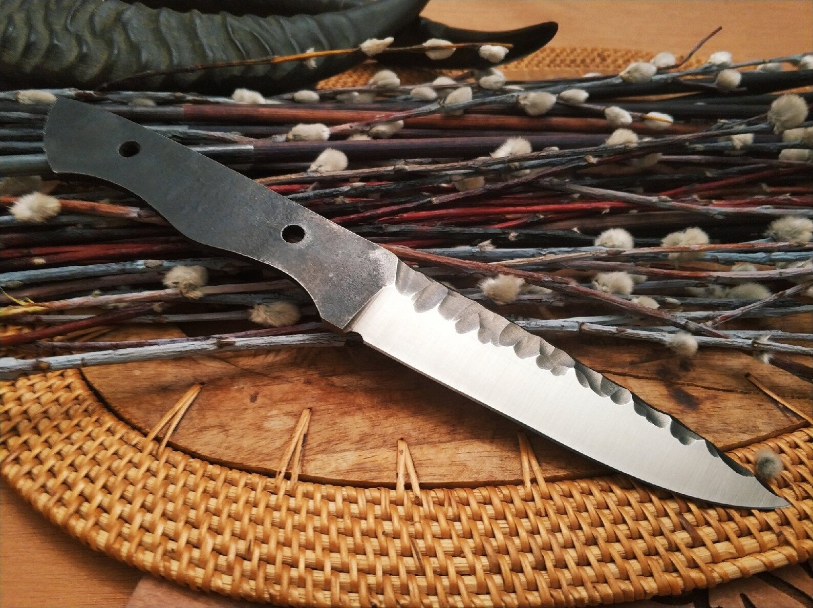 Handmade knife blank nordic finka straight back Etsy