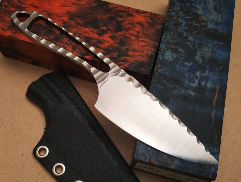 PREMIUM handmade edc knife skeleton knifetactical knife neck Etsy
