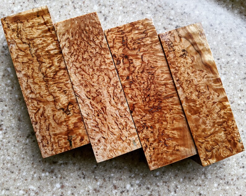 NATURAL stabilized Wood burl knife handle knife scales Etsy