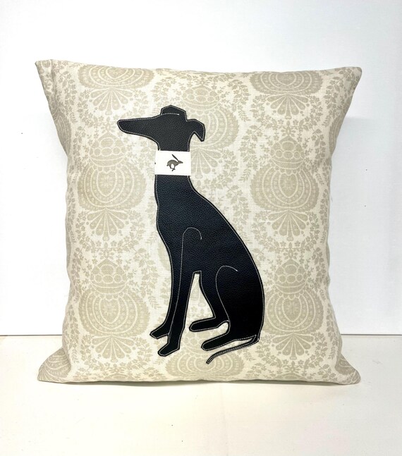 Handmade Whippet Cushion, Greyhound Cushion, Whippet Cushion , Whippet Pillow , Whippet Gift.