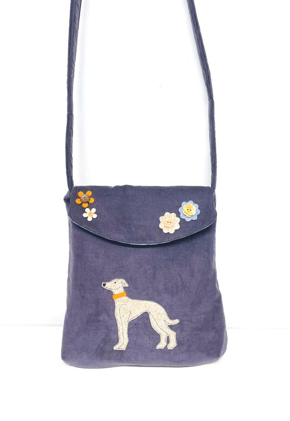 Handmade Whippet  Shoulder Bag  , Whippet Bag , Greyhound Bag, Whippet Gift.