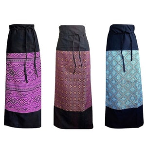 Traditional Thai Sarong Wrap Around Skirt * Maxi Woven Cotton Women's Costume * Authentic Asian * Plus Size Ladies