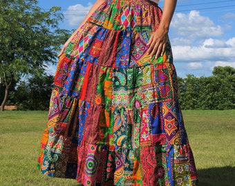 Patchwork Skirt - Etsy