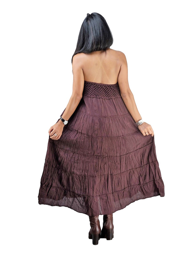 Brown Gypsy Skirts for Women Boho Maxi Skirts Tiered Etsy