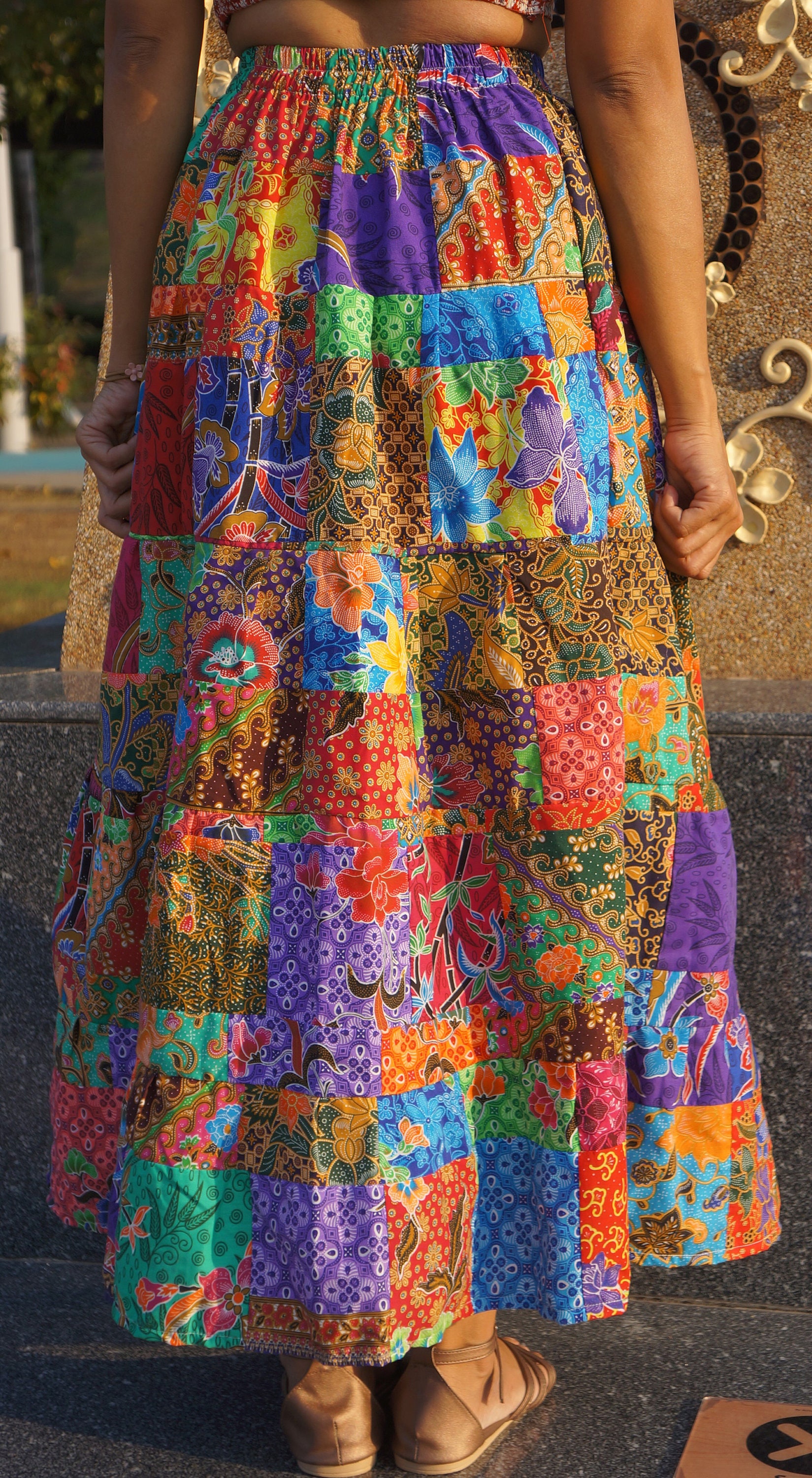 Patchwork Skirt Bohemian Hippie Style Long Maxi Length | Etsy