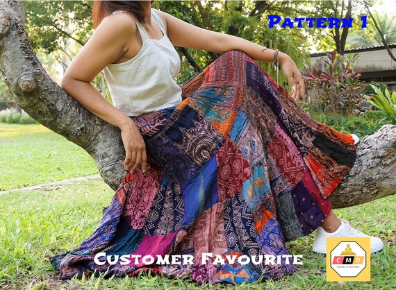 Boho patchwork skirt Clearance
