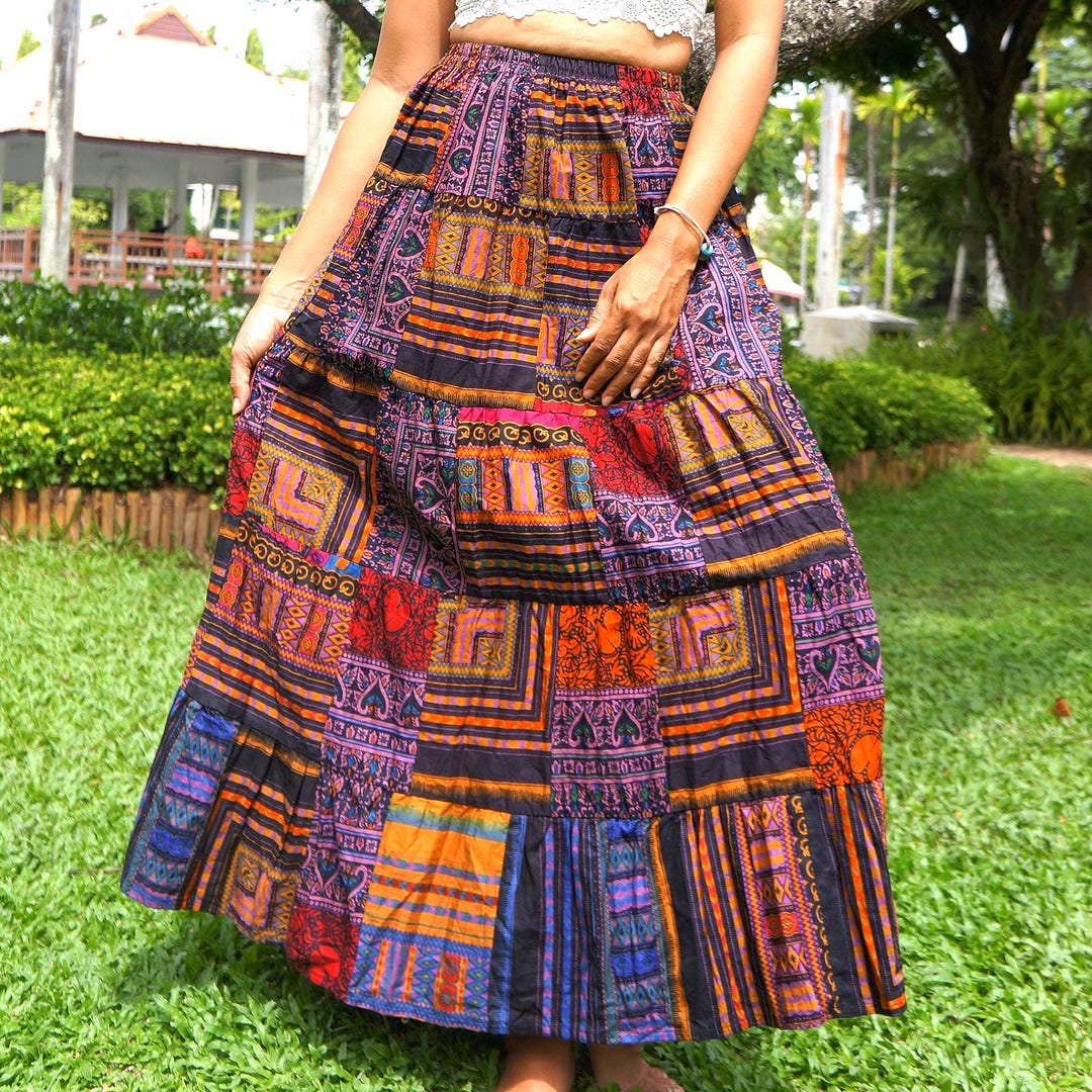 【WONDER WONDER】Kone bohemian hippie cotton long skirt Kone bohemian hippie cotton long skirt - WONDER WONDER | 60