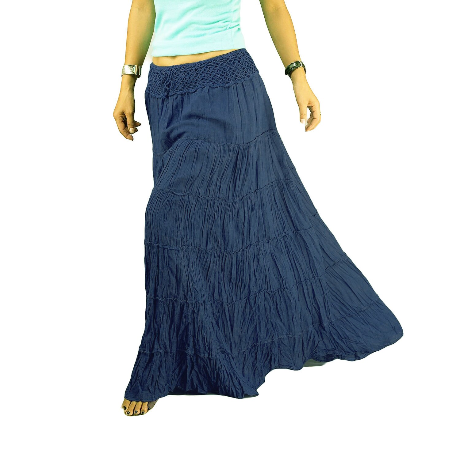 Navy clearance hippie skirt