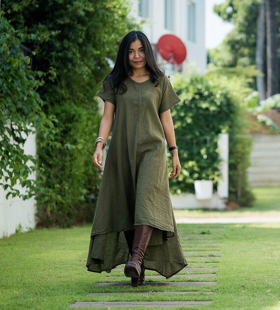 womens sage green dress