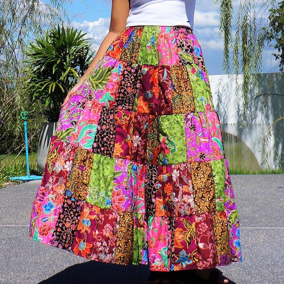 Bright bohemian skirts sales