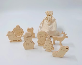 Unique Wooden Christmas presents for children: Set of 8!