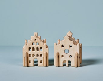 Charming Mini Wooden Playhouses - Set of Two for Endless Playtime Fun