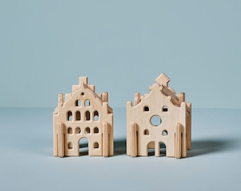 Charming Mini Wooden Playhouses - Set of Two for Endless Playtime Fun