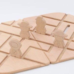 Spielset Arbeiter, Holzfiguren für das Spielbrett