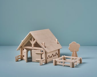 Ecological Wooden Toy Farm for Kids - Sturdy, Functional, and Easy to Assemble