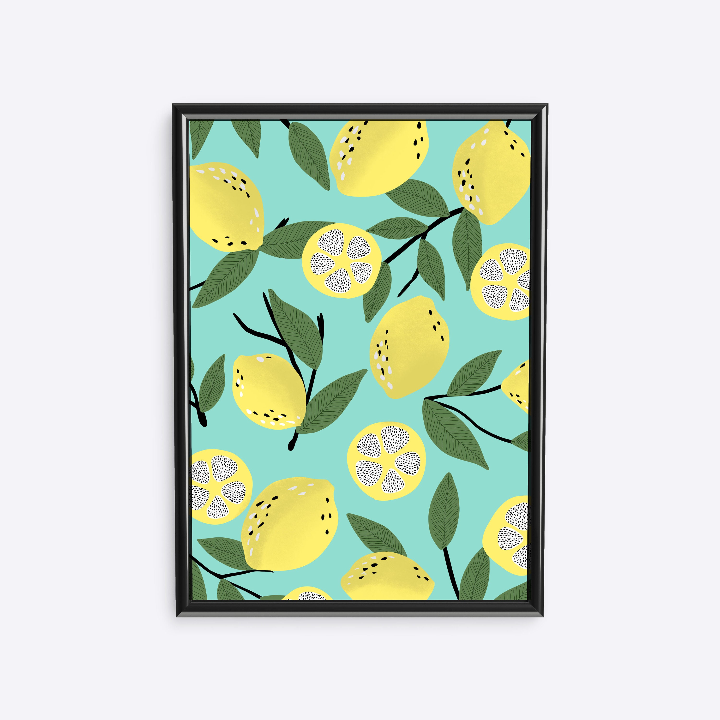 Lemons Wall Art INSTANT DOWNLOAD Lemons Print Kitchen Etsy UK