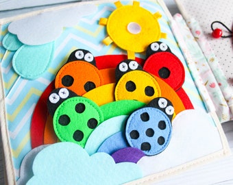 custom name add on option available Custom toddler busy quiet book felt fabric activity book choose between 5-8 pages