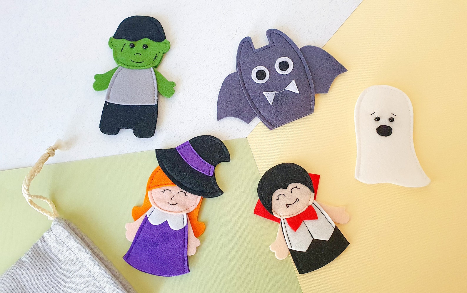 Halloween Finger Puppet Set decor for halloween baby gift. Etsy