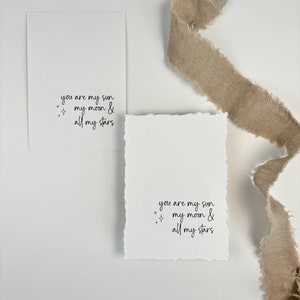 Postkarte "sun and moon" als Kleinigkeit zur Geburt, Dekoration für das Babyzimmer