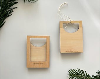 Bilderrahmen - Lieblingsmensch, Weihnachtsanhänger aus Holz als Geschenkidee und Erinnerung