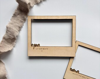 Holz-Bilderrahmen "Opa & Oma" als Geschenkidee zur Erinnerung, personalisiert