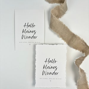 Postkarte "kleines Wunder" als Geschenkidee zur Schwangerschaft und Geburt