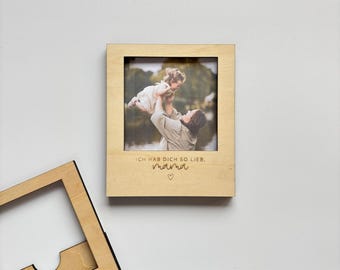 Bilderrahmen "Mama" für den Kühlschrank, magnetisches Polaroidfoto personalisiert als Geschenkidee