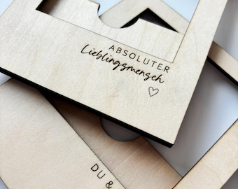 Bilderrahmen "Lieblingsmensch" für den Kühlschrank, magnetisches Polaroidfoto als Geschenkidee