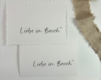 Postkarte "Liebe im Bauch" als Geschenkidee für werdende Mama, Schwangerschaft
