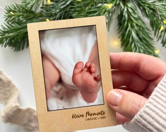 Bilderrahmen mit Magnet - kleine Momente, aus Holz als Geschenkidee und Erinnerung