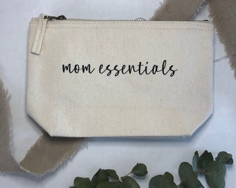 Kosmetikbeutel "mom essentials", personalisierbare Tasche, Geschenkidee für werdende Mama