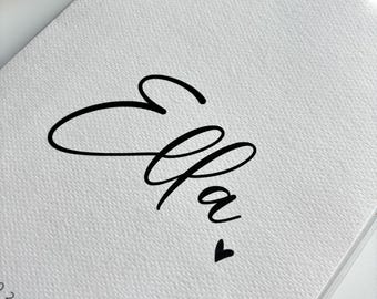 U-Heft Hülle "Herz" mit Namen personalisiert, als Geschenkidee zur Geburt
