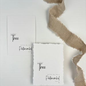 Postkarte "willst du mein Patenonkel sein" zur Taufe