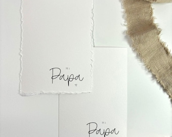 Postkarte "hi Papa" zur Schwangerschaftsverkündung, als Geschenkidee für werdenden Vater