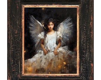 Guardian Angel Art Print: Christian Religious Painting, Unframed